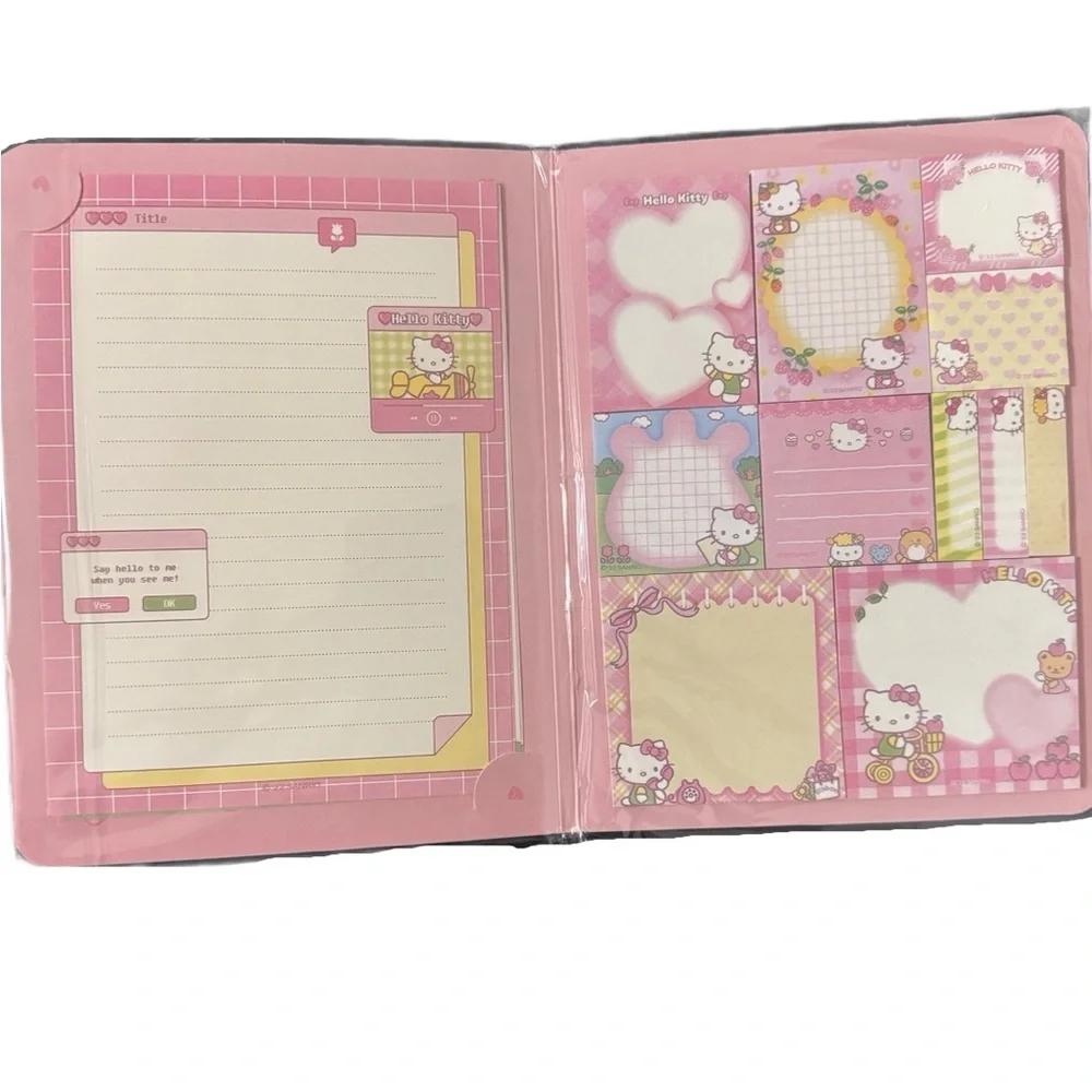 Hello Kitty Pink Retro Sticky Memo Book